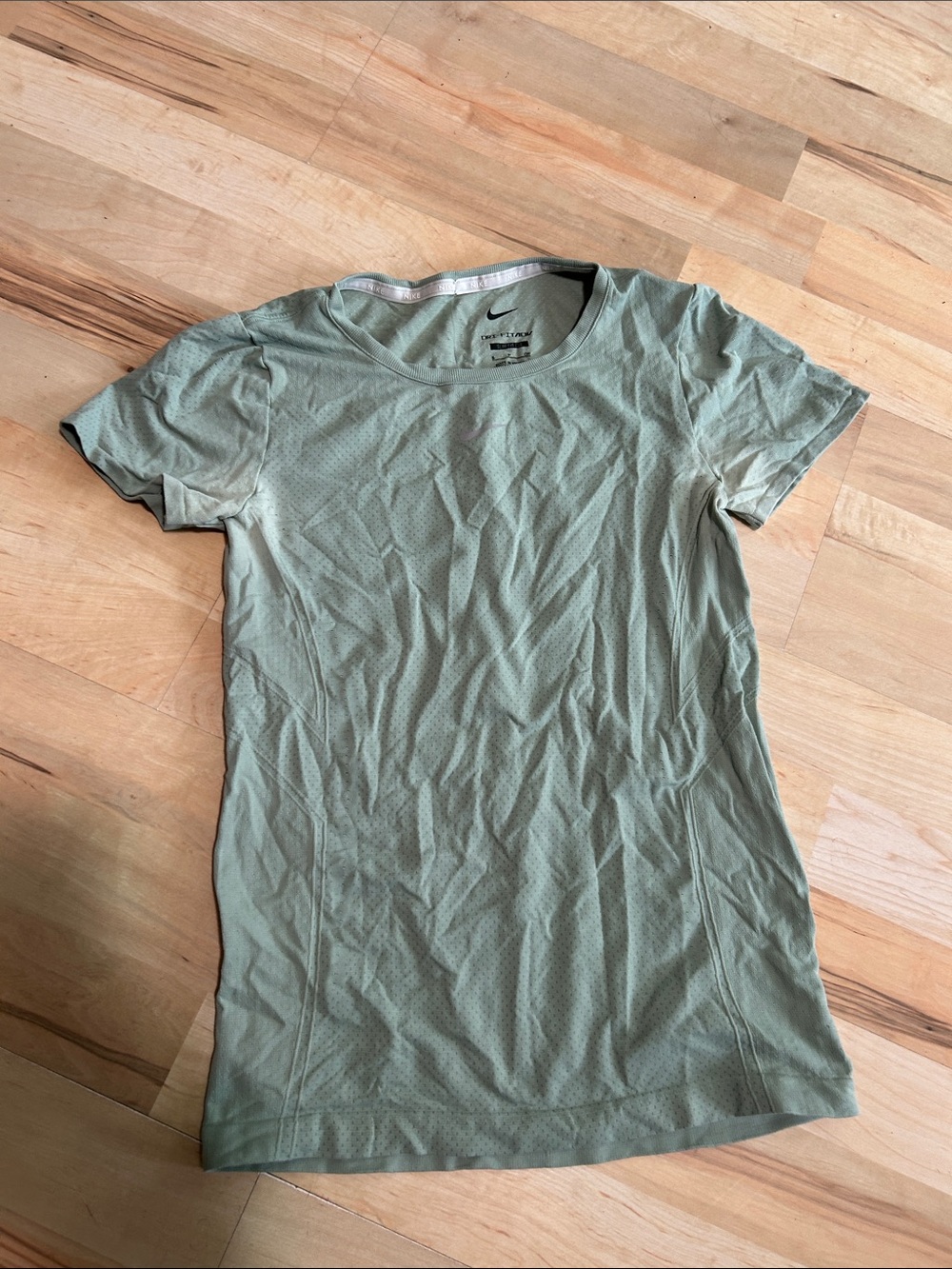 Nike Women's Sage Green Short-Sleeve Performance Tee